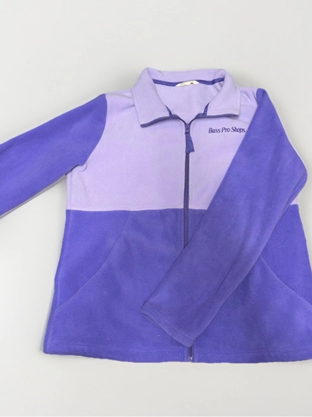 Bass Pro Shop Jacket Women Large L  Lavender Purple Fleece Full Zip Outdoors
